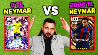 0 TL NEYMAR VS 2000 TL NEYMAR!! 101 EPIC NEYMAR İLK MAÇ!! ROMARIO SHOW!