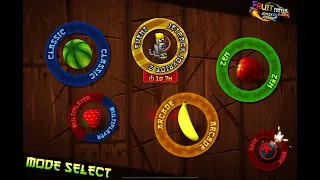 Playing fruit ninja ￼ clastic+