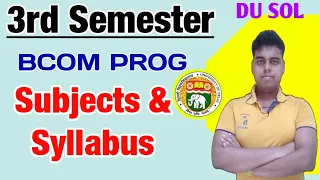 Du SOL - Bcom Prog - 3rd Semester Subjects & Syllabus - Best Writer's Books | College Updates