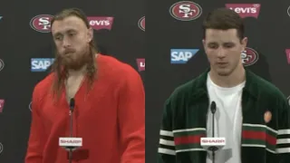 49ers Brock Purdy & George Kittle react to getting beat by Ravens on Christmas