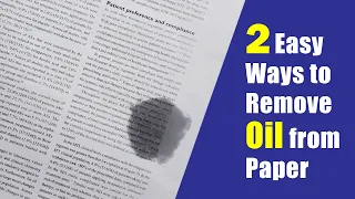 How to remove oil from paper | 2 easy ways to remove oil from paper