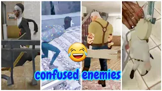 Confused Enemies😂 | Evil Nun Vs Smiling X Corp 2 Vs Mr Meat Vs Ice Scream 4