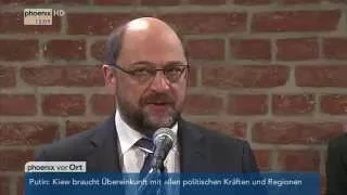 SPD-Klausurtagung: PK mit Jean-Claude Juncker, Sigmar Gabriel und Martin Schulz am 09.02.2015