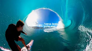 Maiko Mou drone action  X Tereva David GoPro MAX - Teahupoo May 28, 2022