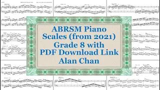 ABRSM Piano Scales from 2021 Grade 8 (Complete)