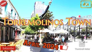 Torremolinos Town | Update April 2024 | sunshine walk | travel destination | Malaga | Spain | 4K