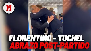 Abrazo entre Tuchel y Florentino... con cara de 'así son las cosas en el Bernabéu' MARCA