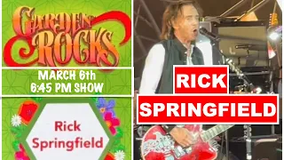 RICK SPRINGFIELD Concert at Walt Disney World Resort 3/6/2022 6:45 PM