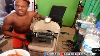 Speed pours milk into deep fryer