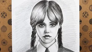 Adım Adım Wednesday Addams Nasıl Çizilir How To Draw Wednesday Addams Drawing Tutorial