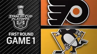 Crosby notches hat trick, Pens rout Flyers in Game 1