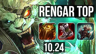 RENGAR vs URGOT (TOP) (DEFEAT) | 2.0M mastery, 6 solo kills, 1100+ games | EUW Grandmaster | v10.24