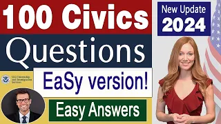 New! 100 Civics Questions and Answers 2024 for US Citizenship Interview 2024 - FULL Easy Answers
