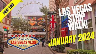 2024 Las Vegas Strip Walk: Caesars Palace to Aria - 9th January 2024 (Part 2 of 3)