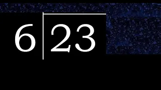 Dividir 23 entre 6 division inexacta con resultado decimal de 2 numeros con procedimiento