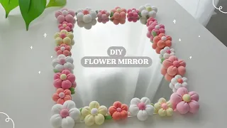 Easy DIY cute clay flower mirror (pinterest inspired) 🌸🌷