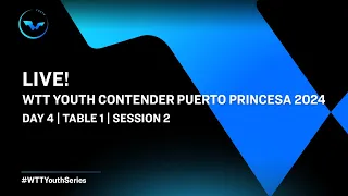 LIVE! | T1 | Day 4 | WTT Youth Contender Puerto Princesa 2024 | Session 2