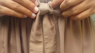 Cara membuat pita di baju, bawahan, gamis, dll