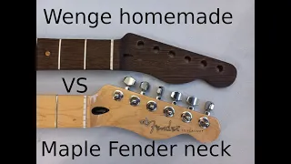 Handmade Wenge neck vs Maple Fender Telecaster neck