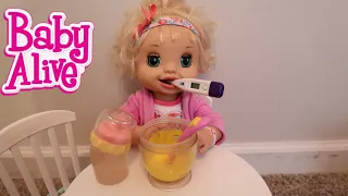 BABY ALIVE Hayley Has A Cold Feeding Chicken Soup
