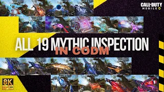 All 19 Mythic weapon Inspection with Ultra HD Graphics | COD Mobile | CODM