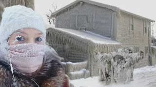 Coldest city in the world (- 67°C ) Russia freezes! ⚠️ Terrible snow freezing storm hits Yakutia