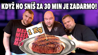 1KG STEAK ZA 4000 KČ! Když ho sníš do 30 minut je ZADARMO!