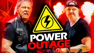 JAMES HETFIELD REACTION WHEN THE POWER GOES OUT DURING ONE LIVE #METALLICA