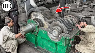 How we Rebuild Super Giant Industrial Gearbox for another 10 years life ✦ Machining & Assembly