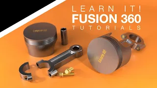 Fusion 360 - V8 Engine Series - Piston Assembly Tutorial for Beginners/Intermediate Users (2023)