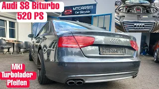 Audi S8 Biturbo mit 10 liter Verbrauch? geht es überhaupt. 520 PS. MKl an.Turbos Pfeifen.Testfahrt 🔥