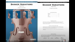 Shaker Variations, arr. Jim Palmer – Score & Sound