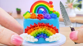 Rainbow Popsicles Ice Cream 🍦 Miniature Rainbow Jelly Decorating Desserts For Summer Part