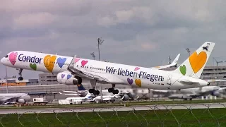 Condor B753 (D-ABON) Wir Lieben Fliegen Livery Landing+Taxi+Take off at Munich Airport!