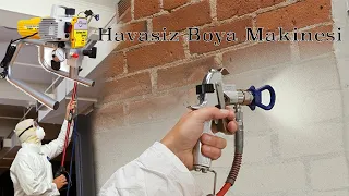 Airless Boya Makinesi ile iki saatte 3+1 ev boyadik | Havasiz Boya tabancasi