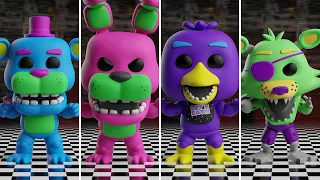 FNAF Blacklight Vinyl Figure Characters Workshop Animations