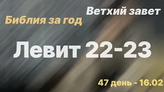 Библия за год | день 47 | Левит 22-23 главы | план чтения Библии 2022