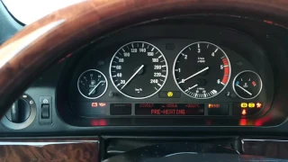 BMW E39 530d cold start -20°C zimny start