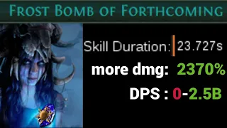 Frost Bomb of Forthcoming - Duration Stacker - PoE 3.23 Affliction League New Transfigured Gem
