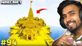 FINALLY TECHNO GAMERZ BUILD A BIGGEST RAM MANDIR IN MINECRAFT #94 I TECHNO GAMERZ I UJJWAL GAMING