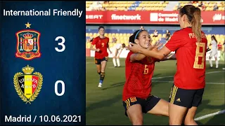 [3-0] | 10.06.2021 | España vs Belgica | Spain vs Belgium | Friendly Women´s football