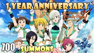 700+ Diamonds 1 Year Anniversary Summons Reroll (JP) | The Seven Deadly Sins: Grand Cross