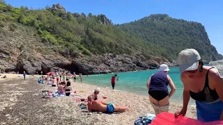 4K Cleopatra Beach Alanya Türkiye | Beach Walk Alanya Turkey🌴 #turkey #antalya #cleopatra #kleopatra