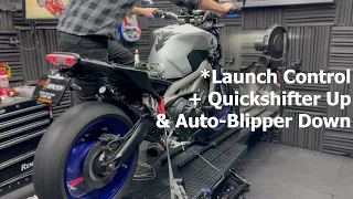 Wild 127HP Yamaha MT09 Woolich Race Tools Quickshifter Auto-Blip Launch Control Pit Speed FLAMES!!