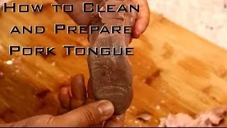 How to clean and prepare pig pork tongue