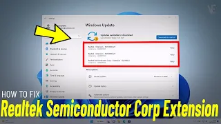 Fix Realtek Semiconductor Corp. - Extension in Windows 11 | How To Solve realtek 0x80070103 Error ✔️