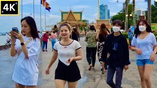 Enjoy Walking Phnom Penh: Evening Relax, Virtual Walk & More | CAMBODIA 4K