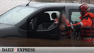 Heavy flooding hits Spain with maximum red weather alerts in place