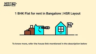 1 BHK Flat for rent in Bangalore | HSR Layout | Bachelors/Family | Best Price Guarantee