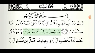 Сура 111 Аль Масад (Пальмовые волокна) 5 аятов .Чтец Абдульбасет Абдусамад